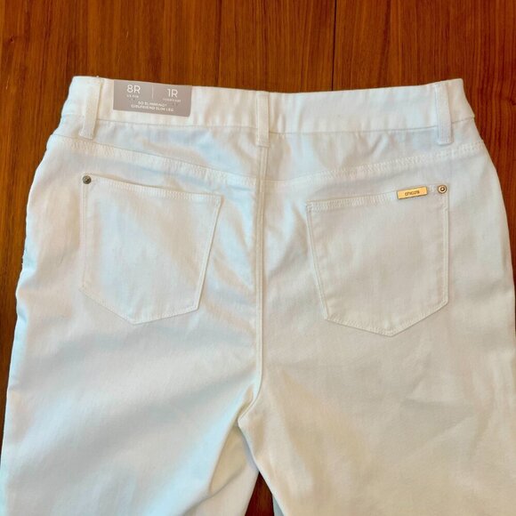 Chico's Size 8R NWT No-Stain White Girlfriend Ankle Jeans SOLD OUT ONLINE - Picture 7 of 11